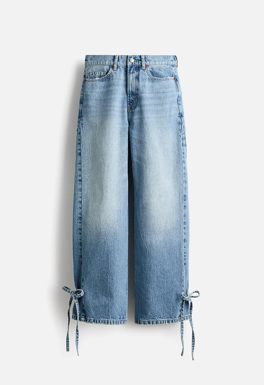 H&M - Barrel high waist ankle jeans - denim blue