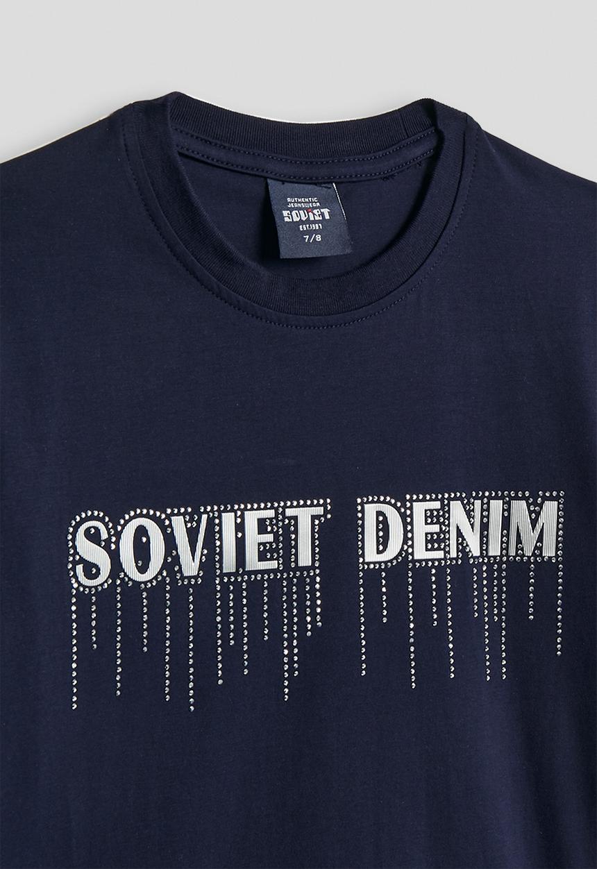 SOVIET - Boys S/Slv Crew Neck Tee - Navy