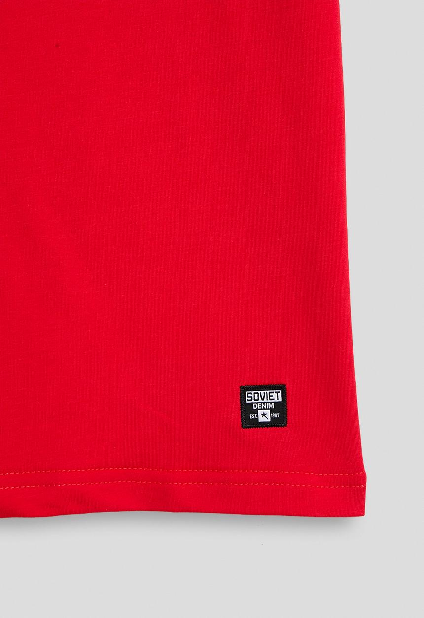 SOVIET - Boys Box Fit Crew Neck Tee - Red