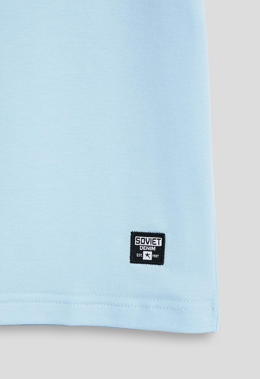 SOVIET - Boys Box Fit Crew Neck Tee - Baby Blue