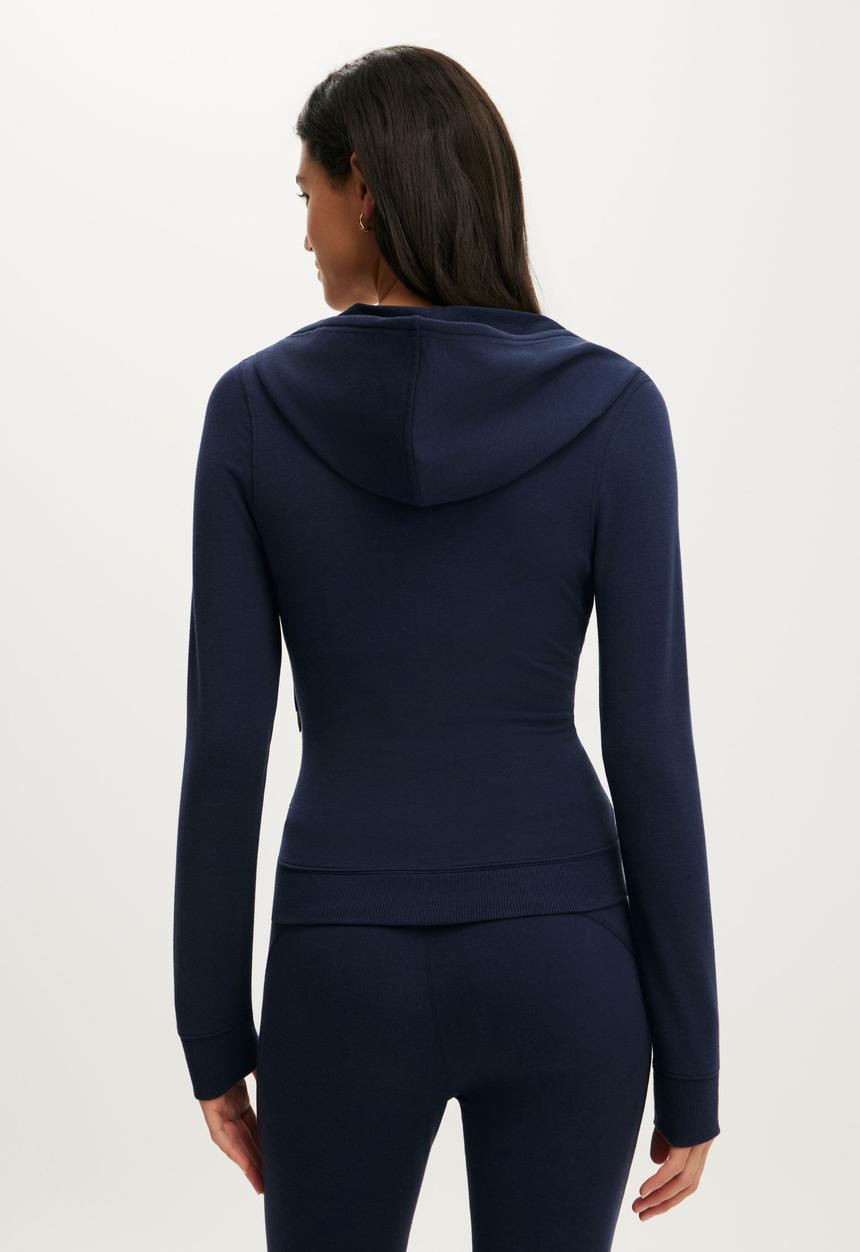 Cotton On - Stretch Fleece Fitted Zip Through - Prep Sport Navy