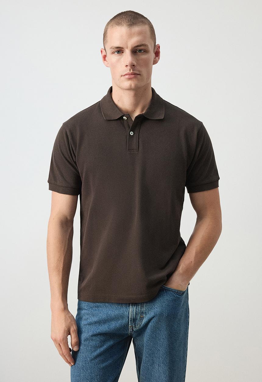 MANGO - Poloshirt Rea - Brown