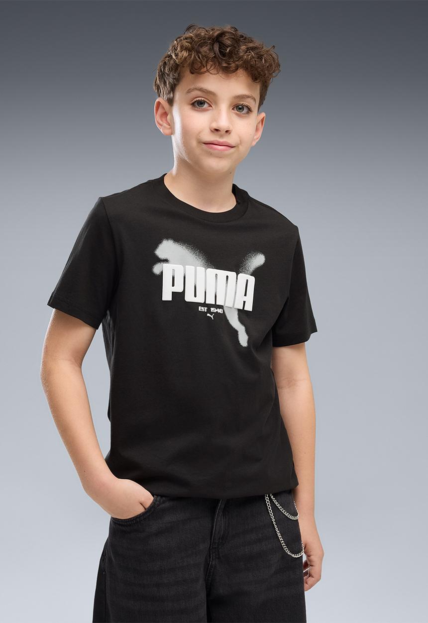 PUMA - Graphic Relaxed Brand Tee B - Puma Black