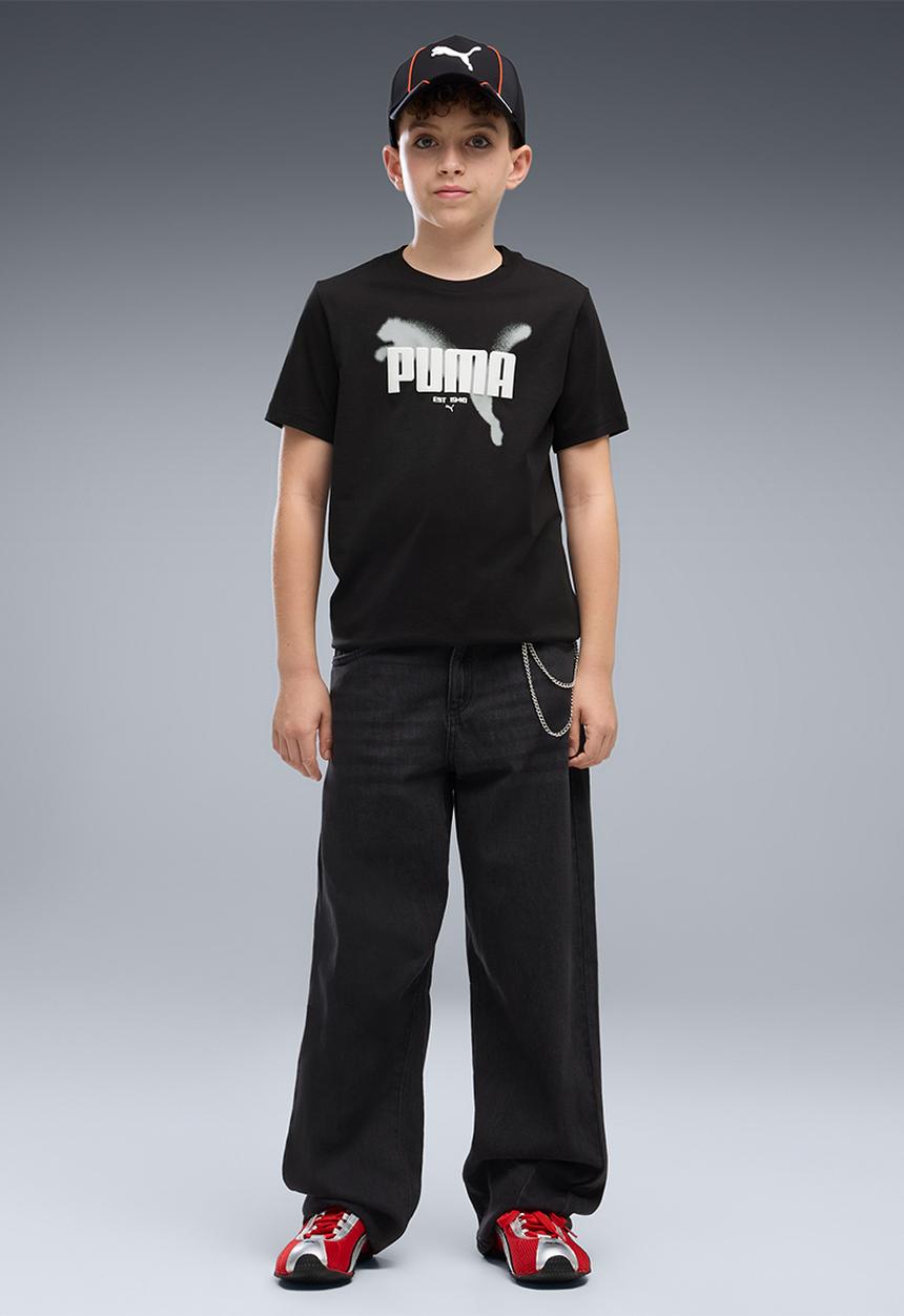 PUMA - Graphic Relaxed Brand Tee B - Puma Black