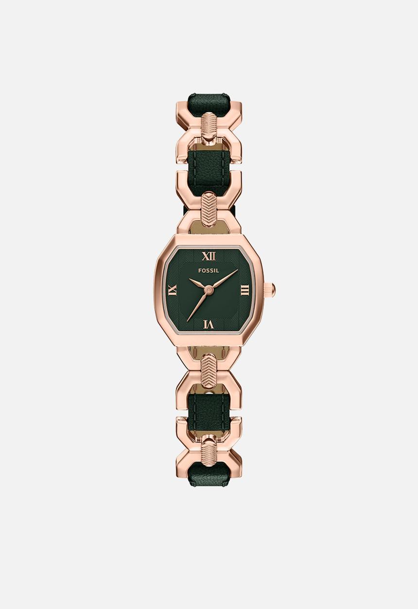 Fossil - Harlow ES5498 Watch - Rose Gold & Green