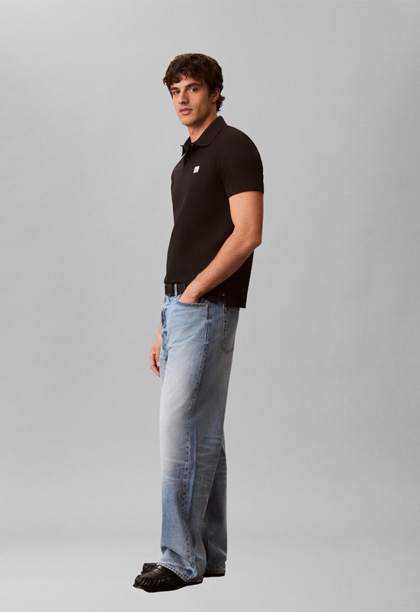 Calvin Klein - Waffle Classic Badge Polo- Black