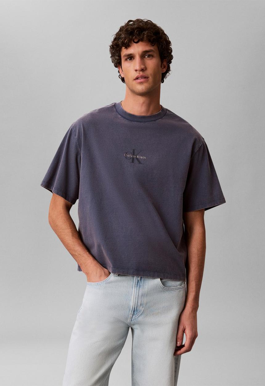 Calvin Klein - 90s Fit Monologo T-shirt - Blue