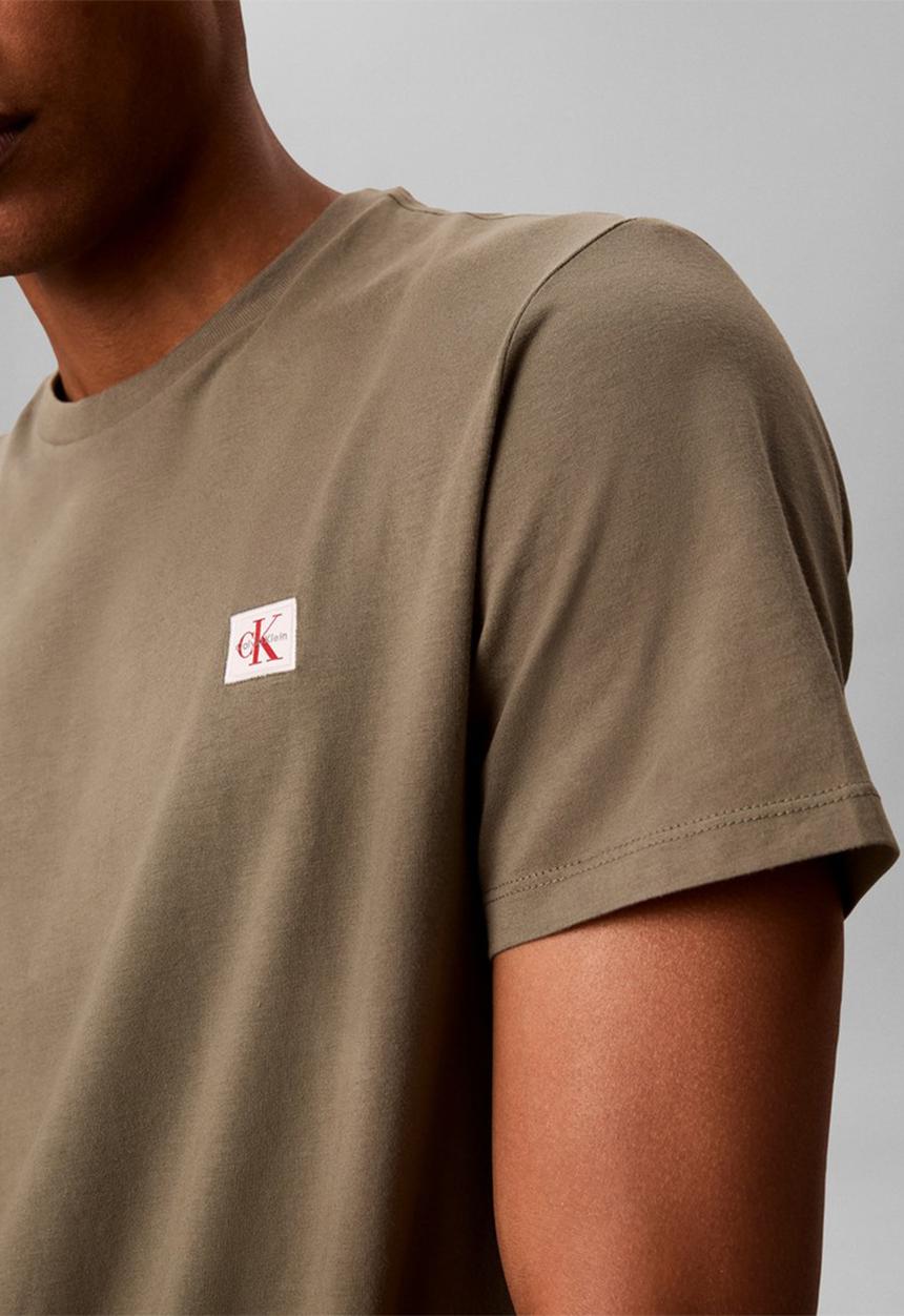 Calvin Klein - Badge 30S Jersey Classic T-Shirt-Dusty Olive-Dusty Olive