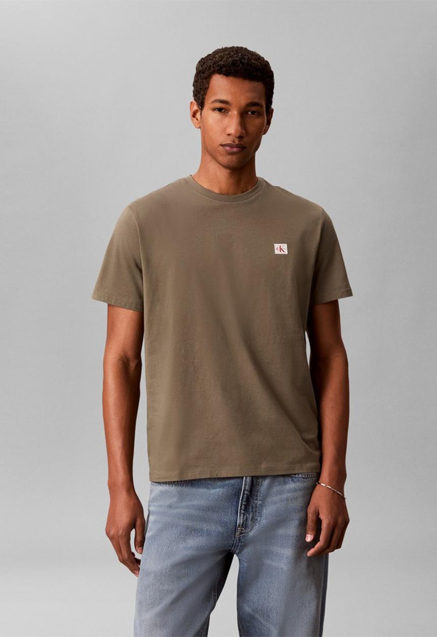 Calvin Klein - Badge 30S Jersey Classic T-Shirt-Dusty Olive-Dusty Olive