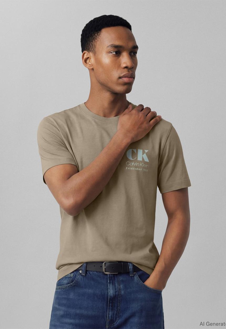 Calvin Klein - Resort Graphic T-Shirt-Plaza Taupe - Plaza Taupe