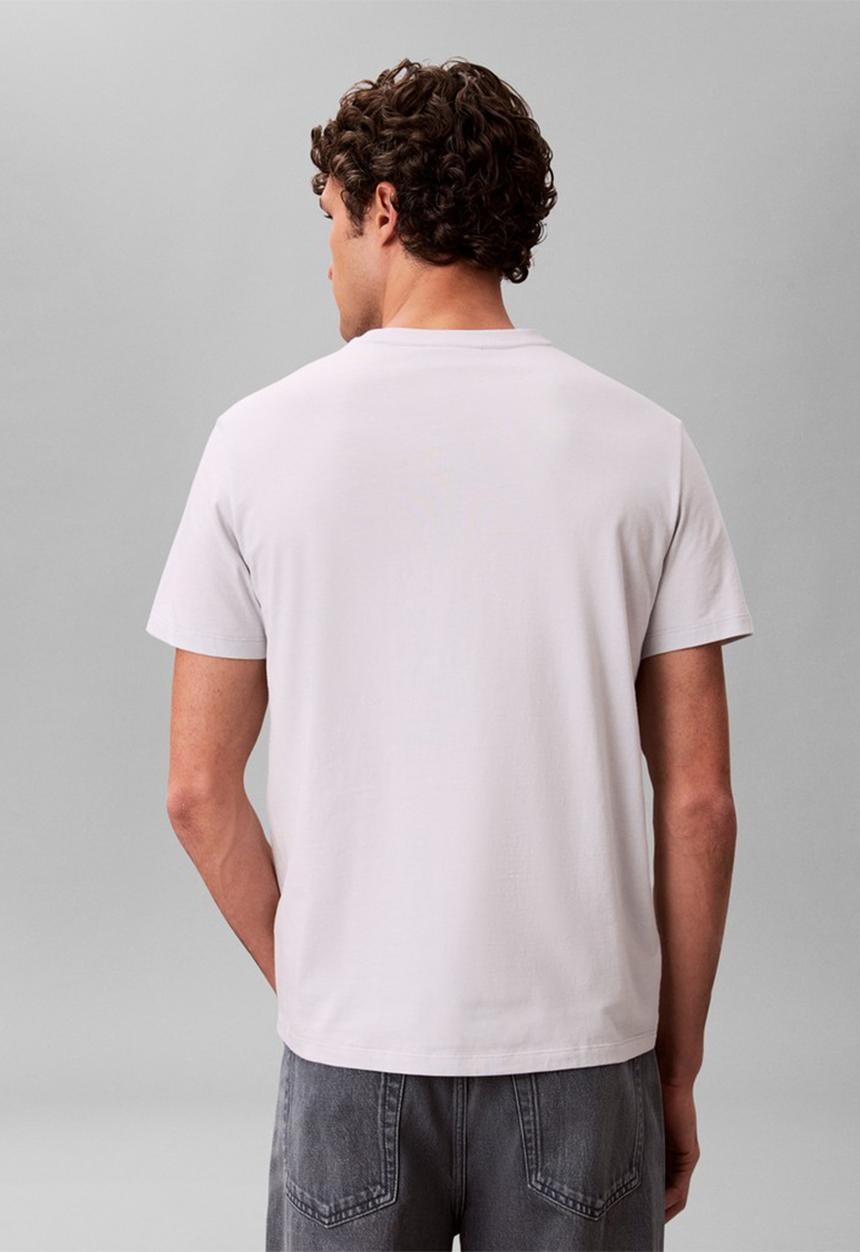 Calvin Klein - Badge 30S Jersey Classic T-Shirt-Marble Gray - Marble Gray
