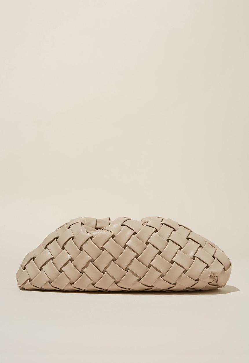 Rubi - Tory Scrunch Oversized Clutch - Taupe