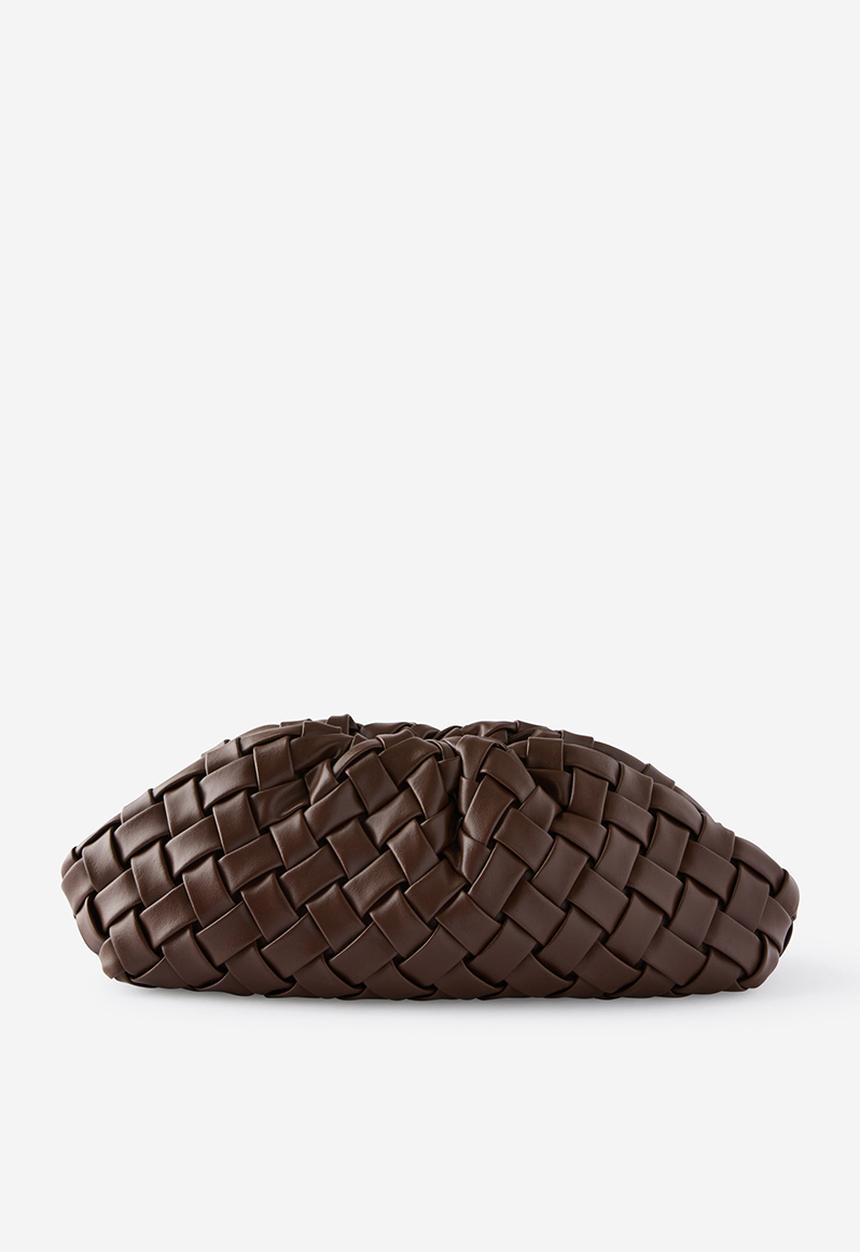 Rubi - Tory Scrunch Oversized Clutch - Choc