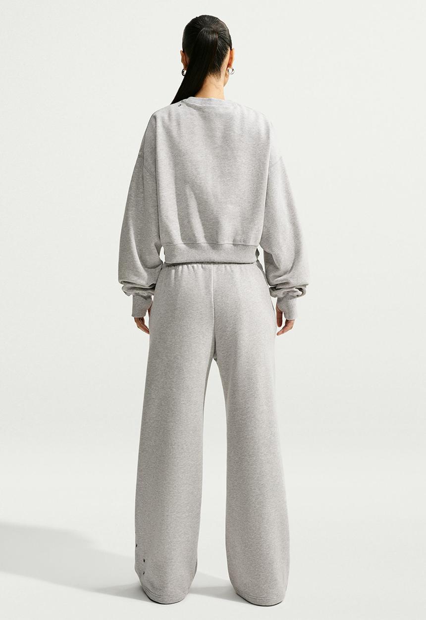 Nike - W Nk Stdo Flc Mw Std Oh Wl Pnt - Wolfgrey/Htr/Greyfog/Sail