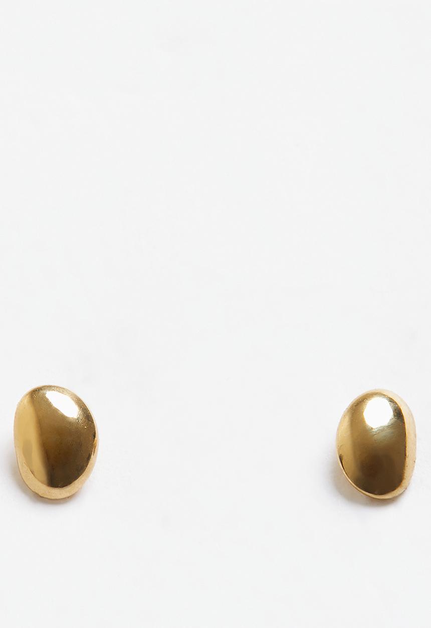 Zoe on Trend - Sleek Golden Stud Earrings - Gold