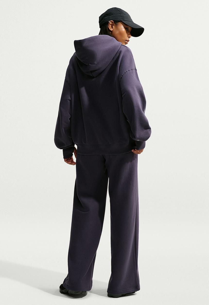 Nike - W Nk Fleece Mid-Rise Wide-Leg Pants - Gridiron/Sail