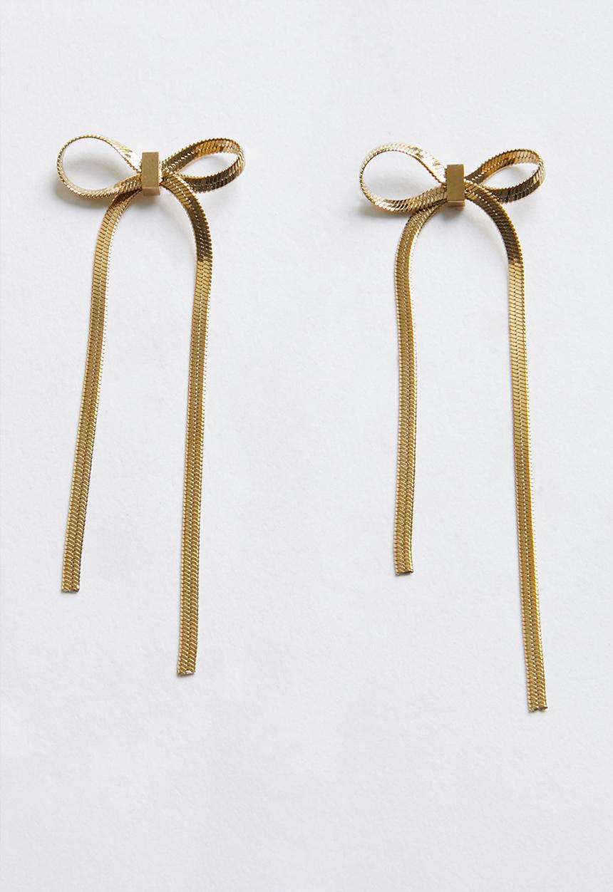 Zoe on Trend - Pretty Bow Earrings - Gold