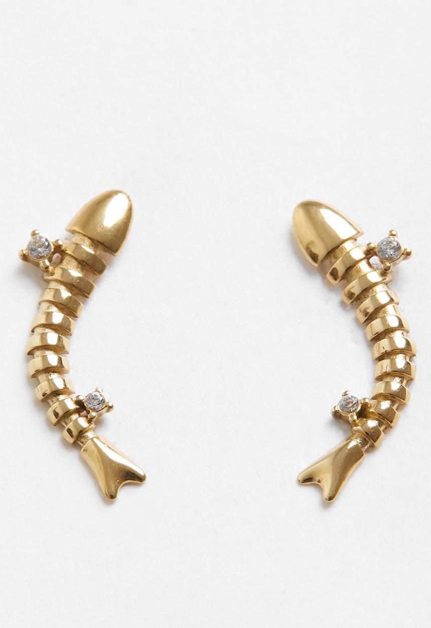 Zoe on Trend - Trendy Designer Earrings - Gold