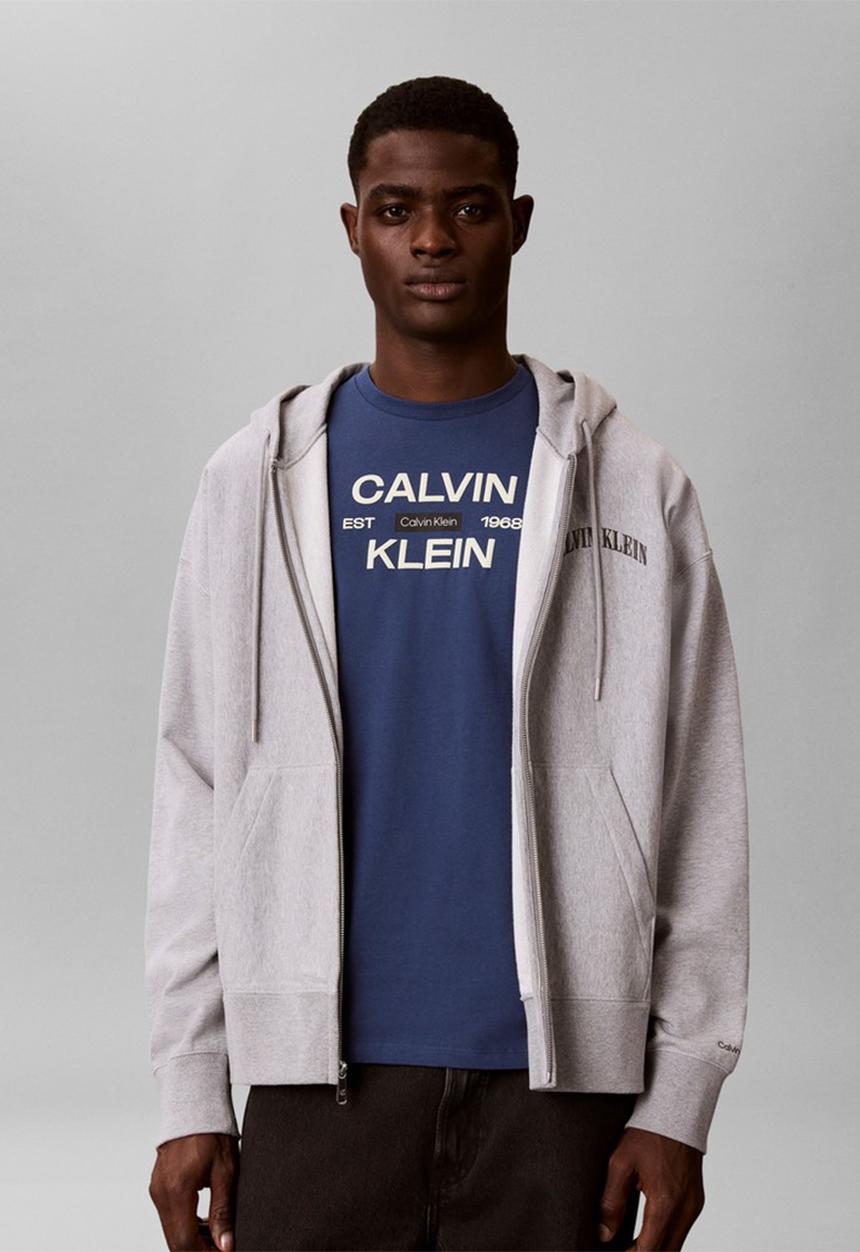 Calvin Klein -  Stack Graphic T-Shirt-Dark Denim-Dark Denim