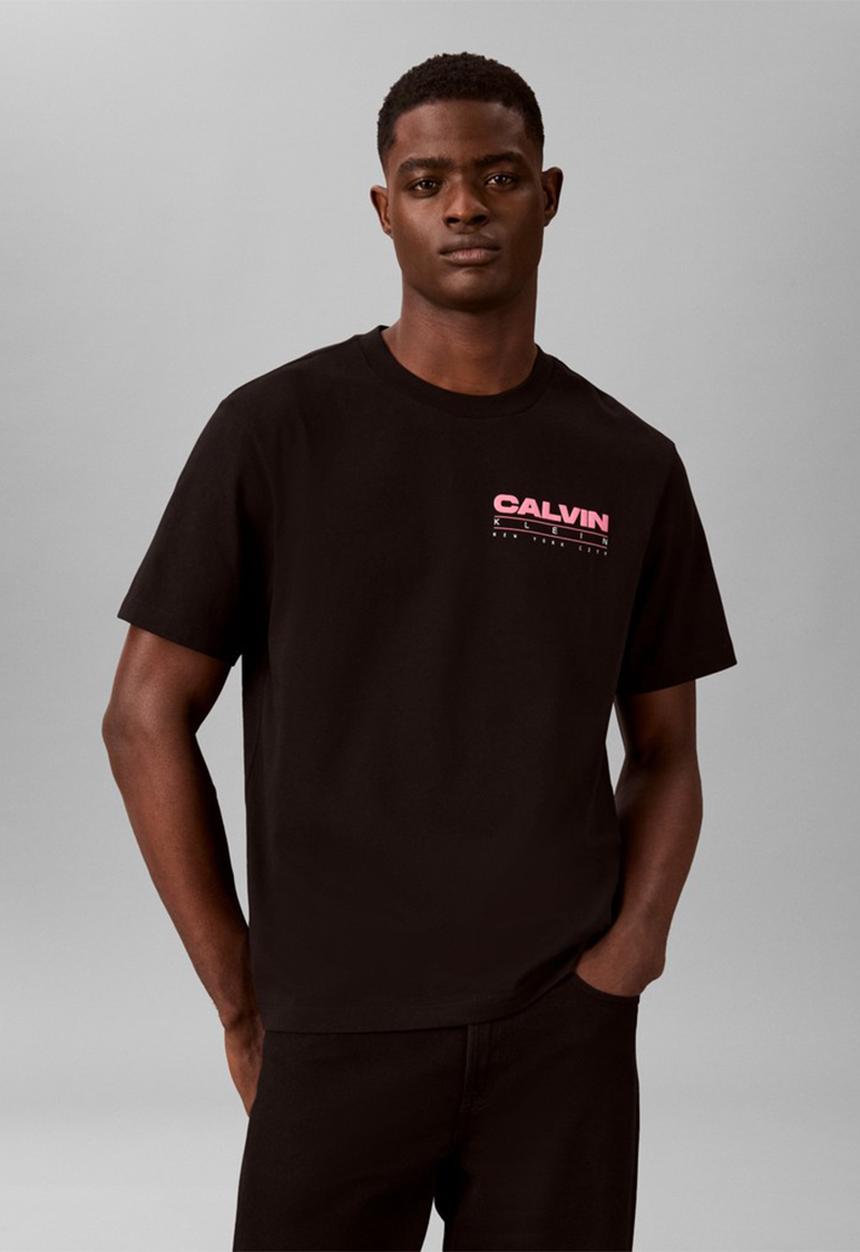 Calvin Klein - 20S Disc Stack Graphic T-Shirt-Black-Black
