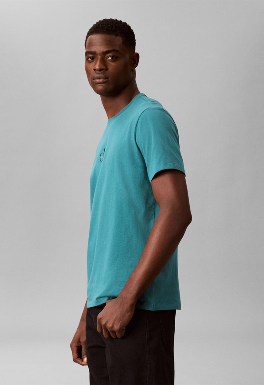 Calvin Klein - 30S Micro Monologo Graphic T-Shirt-North Sea-North Sea