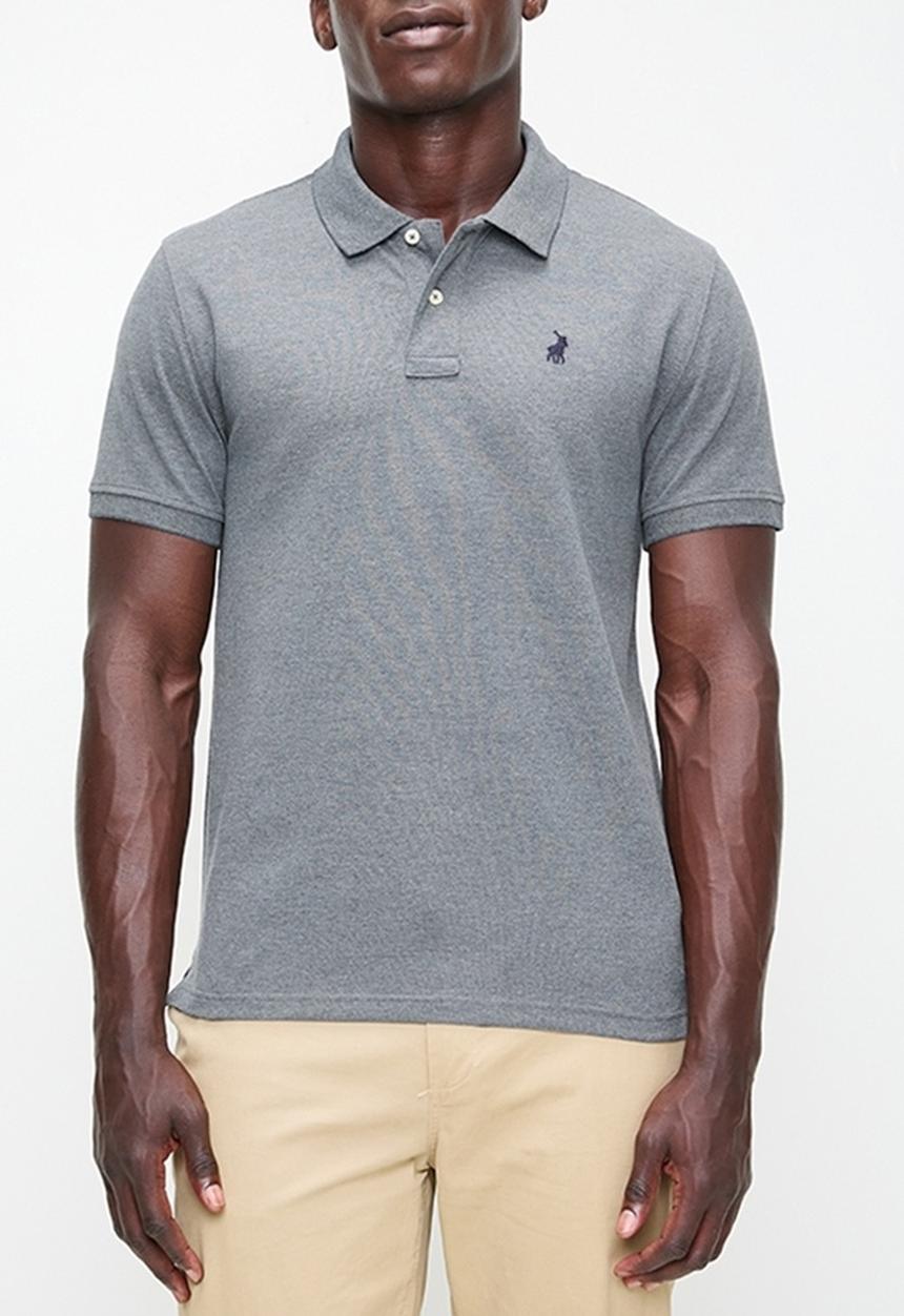 POLO - Mens stretch pique short sleeve golfer - grey