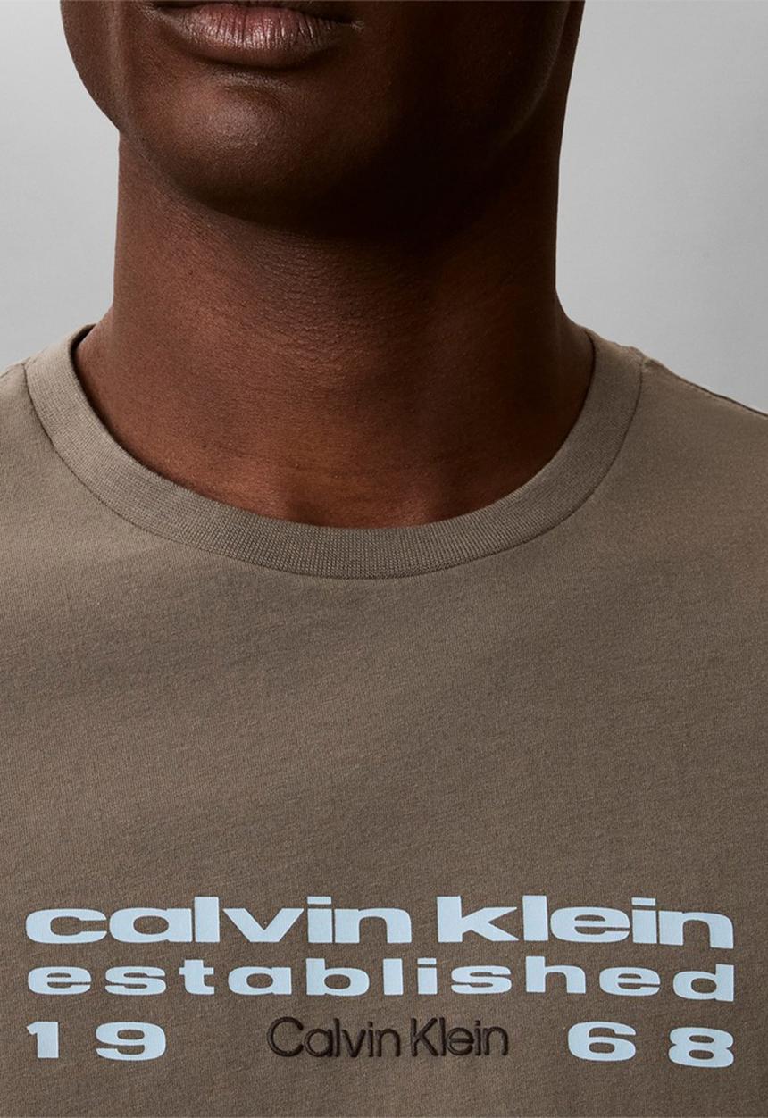 Calvin Klein - 30S Eu  Futur Graphic T-Shirt-Dusty Olive-Dusty Olive