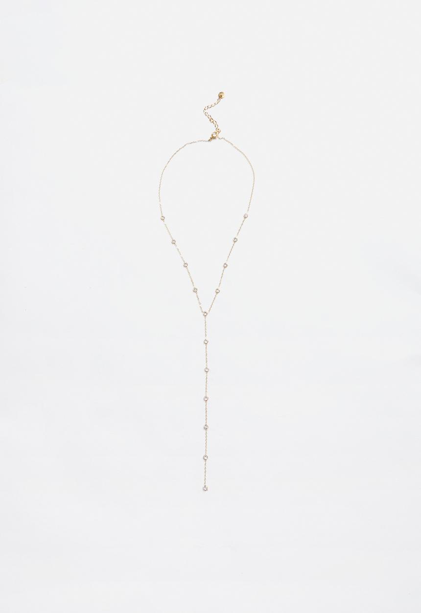 Zoe on Trend - Trendy Lariat Necklace - Gold