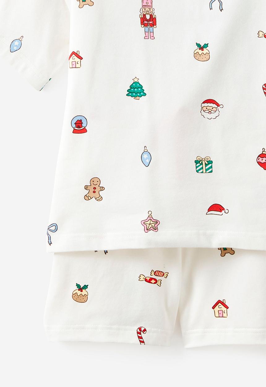 Cotton On - Kids Dreamdrift Family Xmas Pj Set - Vanilla/Everything Christmas