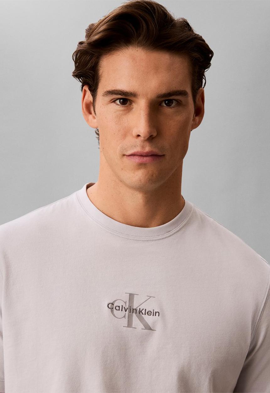 Calvin Klein - Short sleeve 30s micro monologo graphic tee - grey