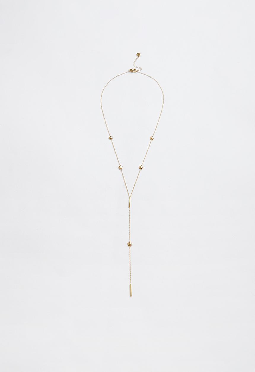 Zoe on Trend - Trendy Lariat Necklace - Gold