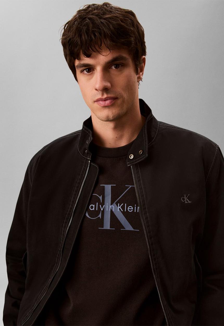 Calvin Klein - 20S Acid Wash Monologo Graphic T-Shirt-Black-Black