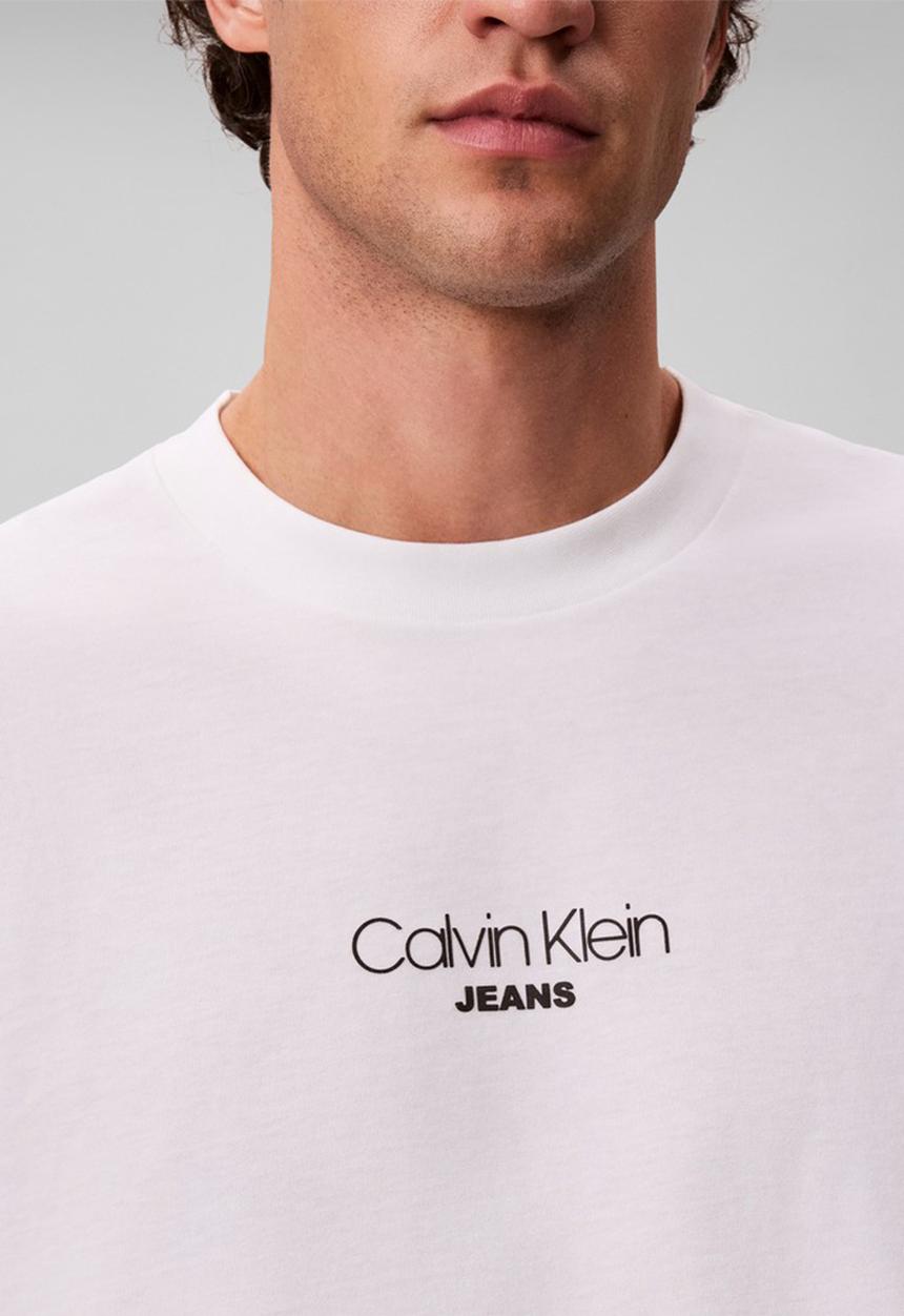 Calvin Klein - 20S Acid Wash Graphic Crewneck T-Shirt- Bright White