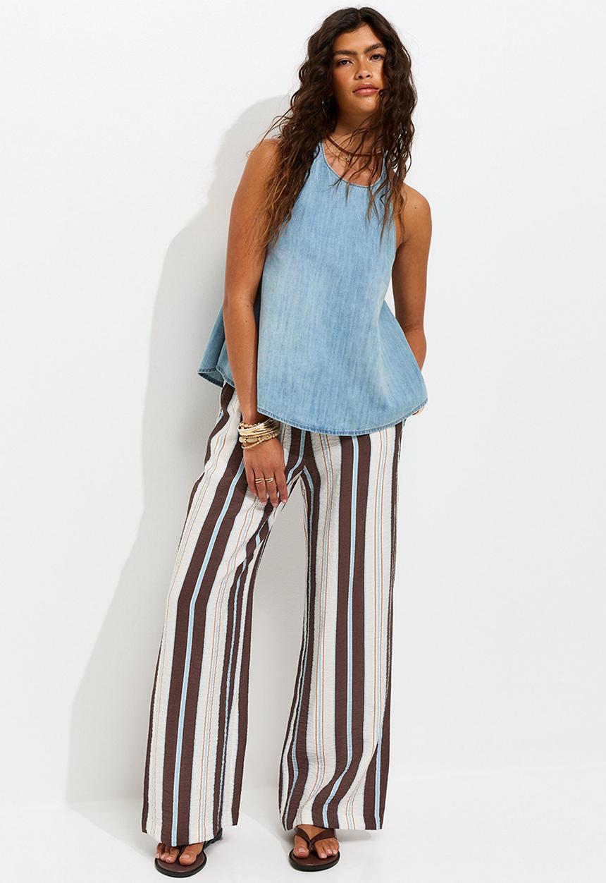 New Look - Ollie stripe honor wl trouser - blue striped