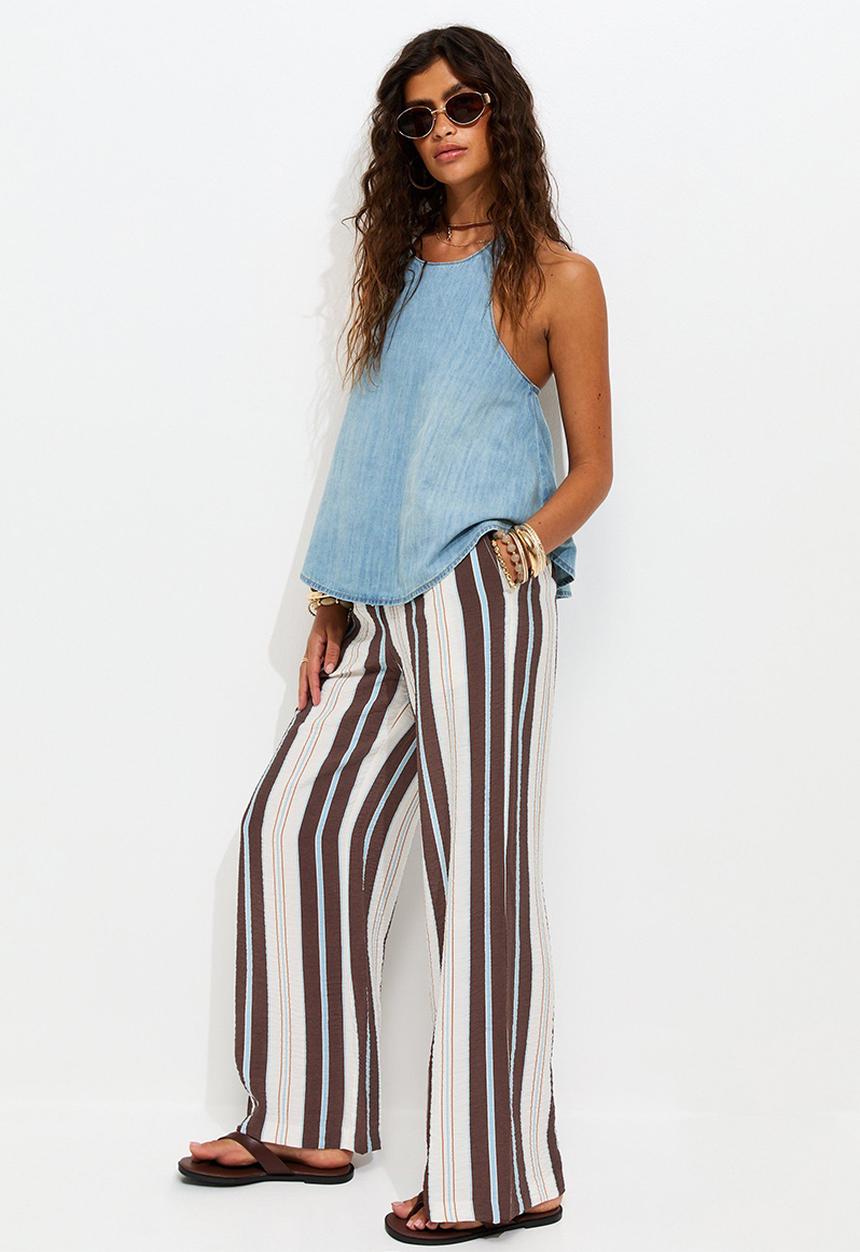 New Look - Ollie stripe honor wl trouser - blue striped