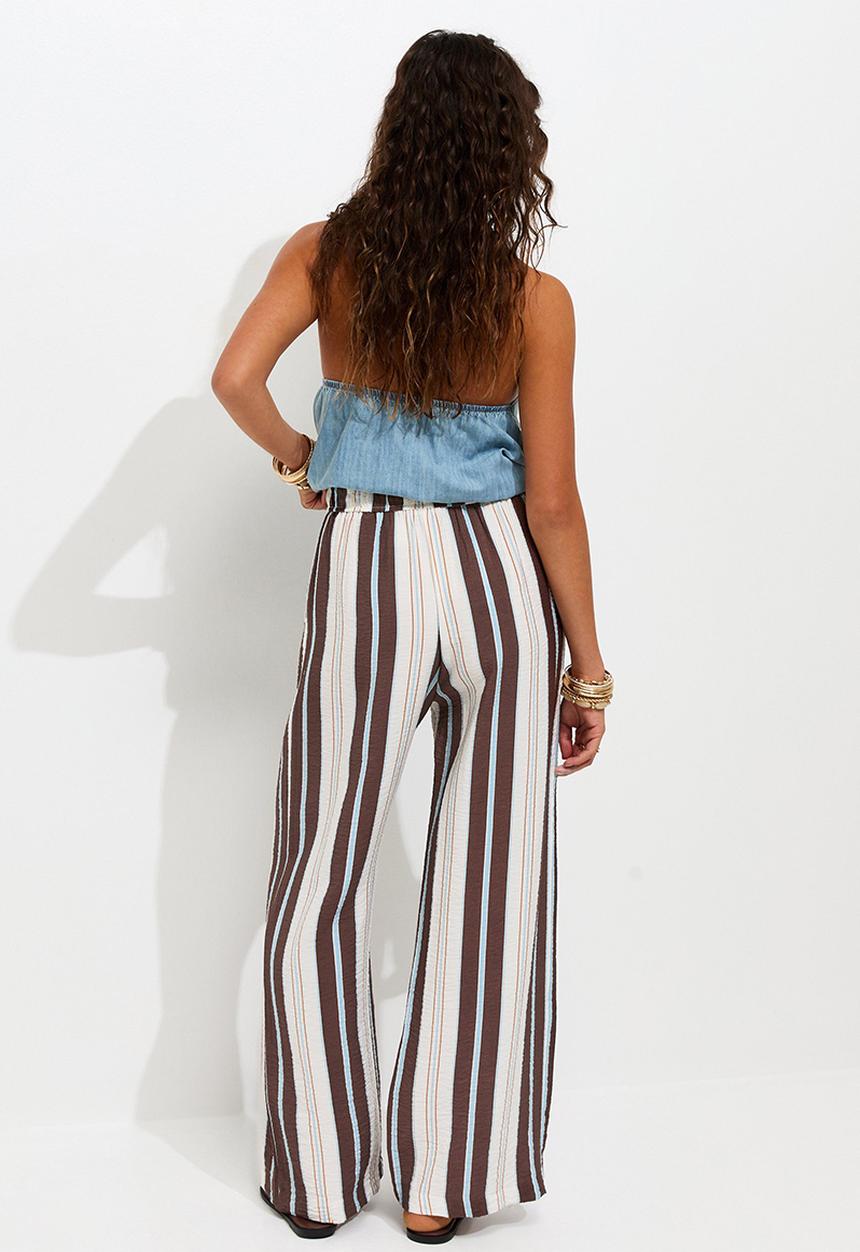 New Look - Ollie stripe honor wl trouser - blue striped