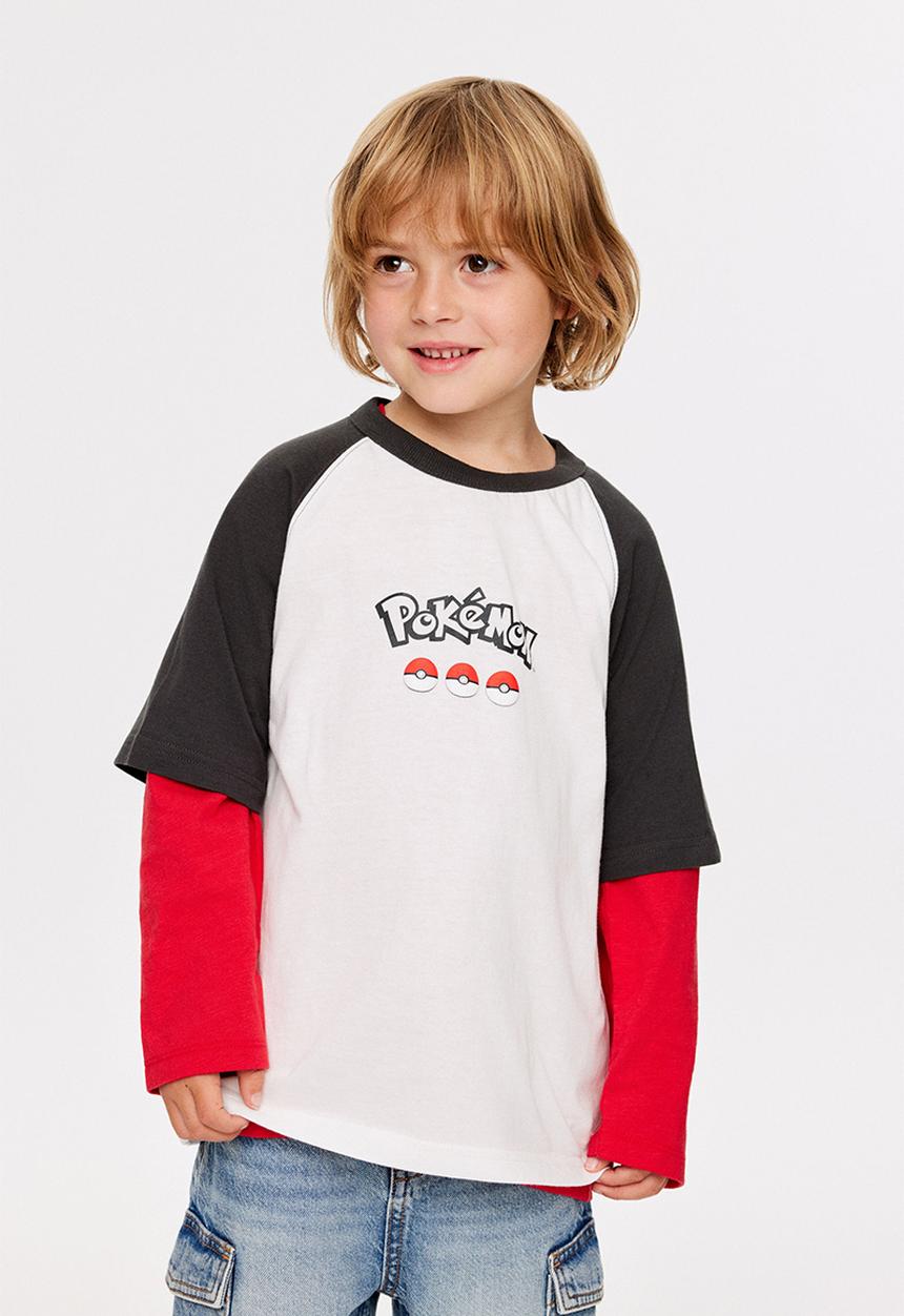 Cotton On - License Raglan Ss Tee - Lcn Pok Phantom/Pokemon Charcters