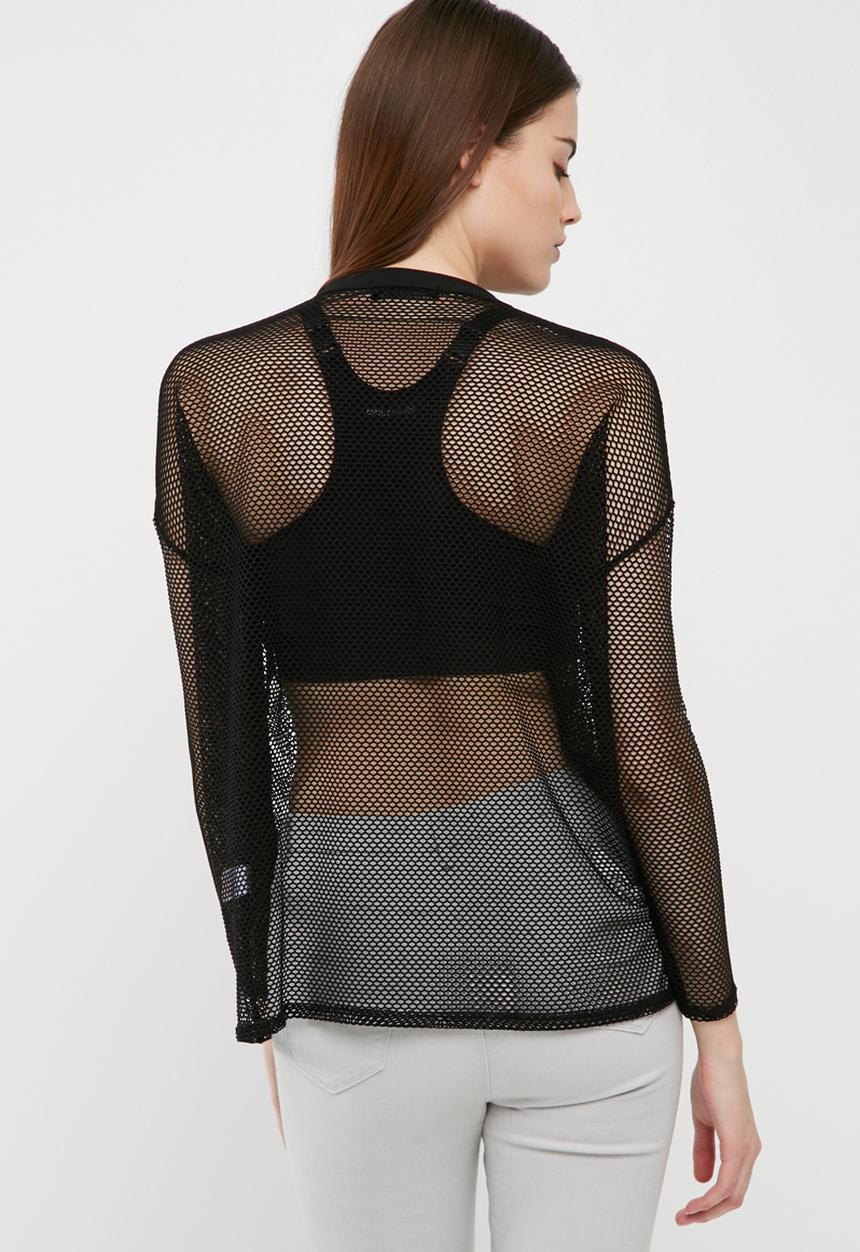 Missguided - Fishnet long sleeve top