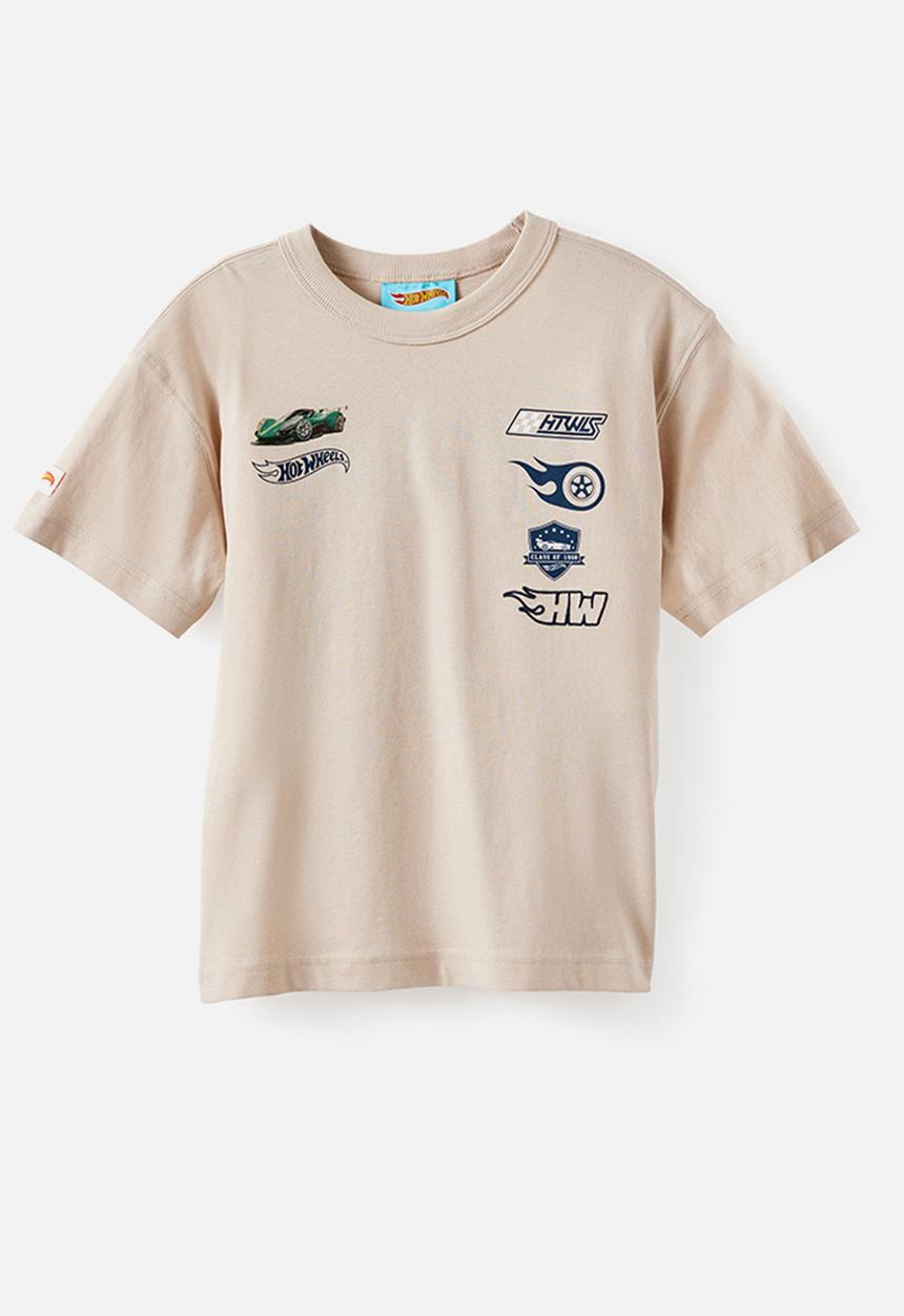 Cotton On - Licensed Drop Shoulder Short Sleeve Tee - Lcn Mat Rainy Day/Hotwheels Auto Club
