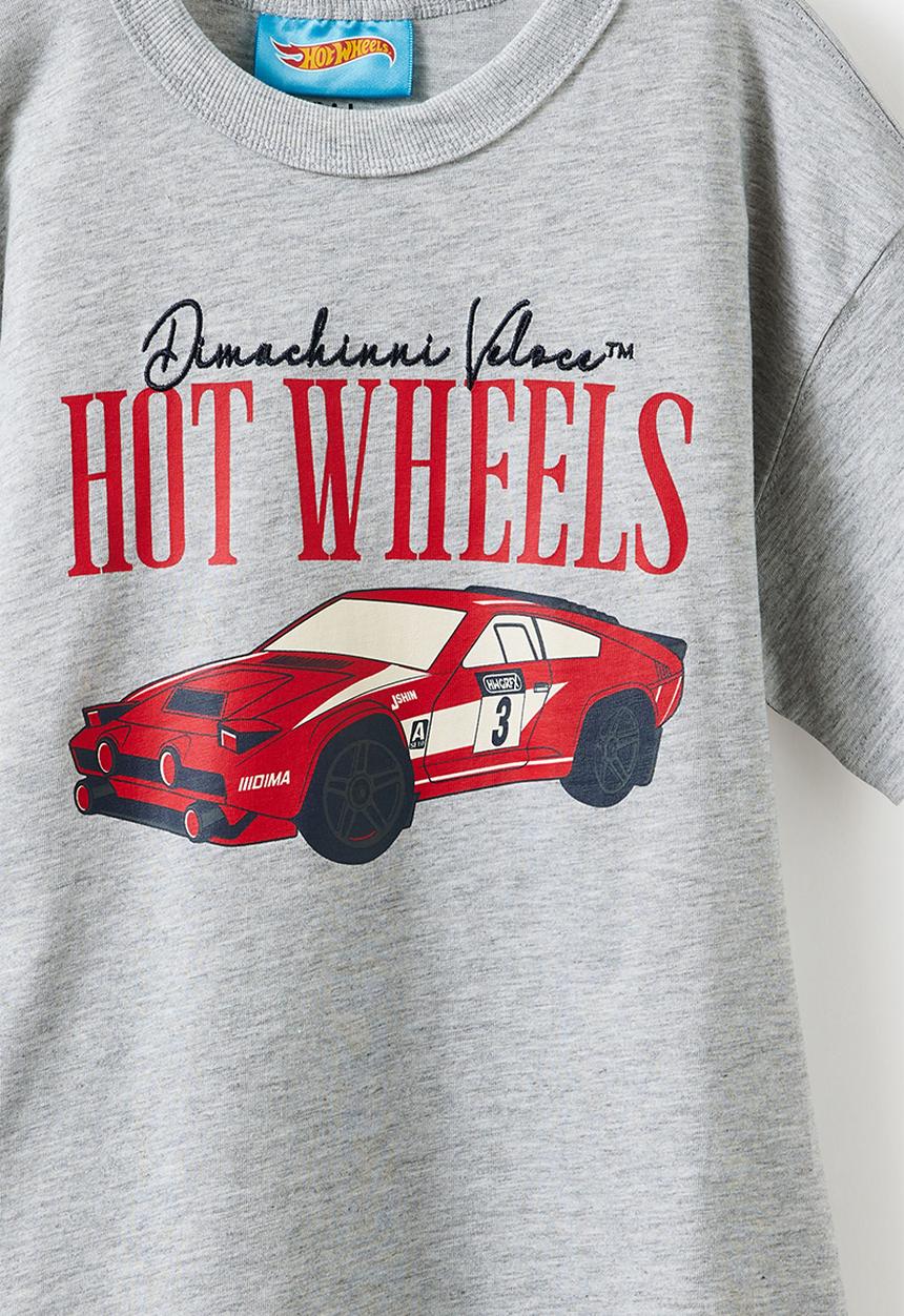 Cotton On - Licensed Drop Shoulder Short Sleeve Tee - Lcn Mat Grey Marle/Hotwheels Dimachinni Veloc