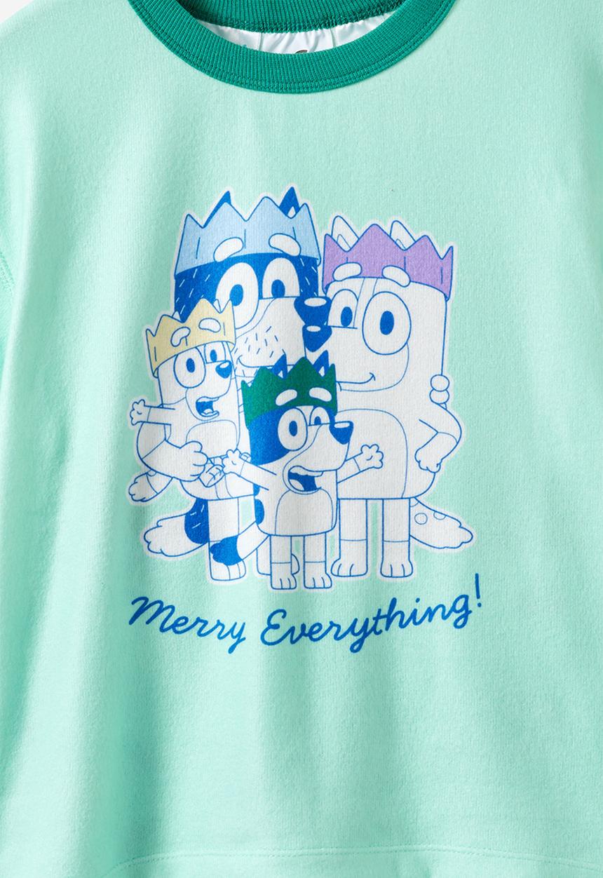 Cotton On - Snoozesoft Short Sleeve Boxer Pj Set License - Lcn Blu Sea Glass/Merry Everything