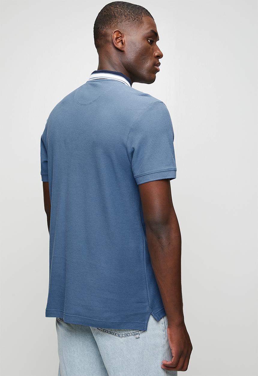 Levi’s® - Honeycomb zip polo - blue