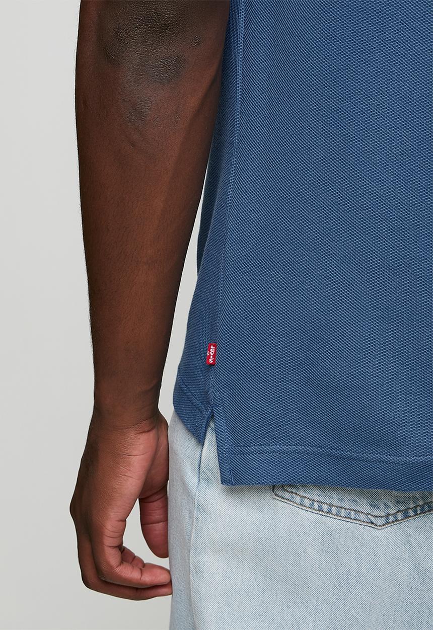 Levi’s® - Honeycomb zip polo - blue