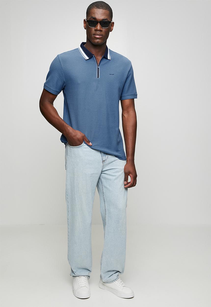 Levi’s® - Honeycomb zip polo - blue