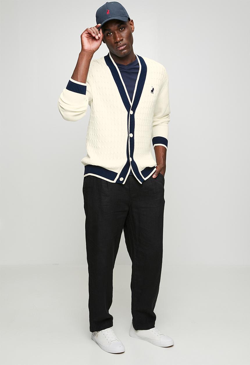POLO - Sport Cable Knit Cardigan - White