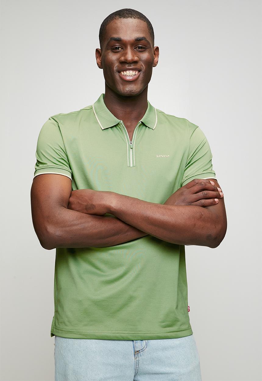 Levi’s® - Broad zip placket polo - green
