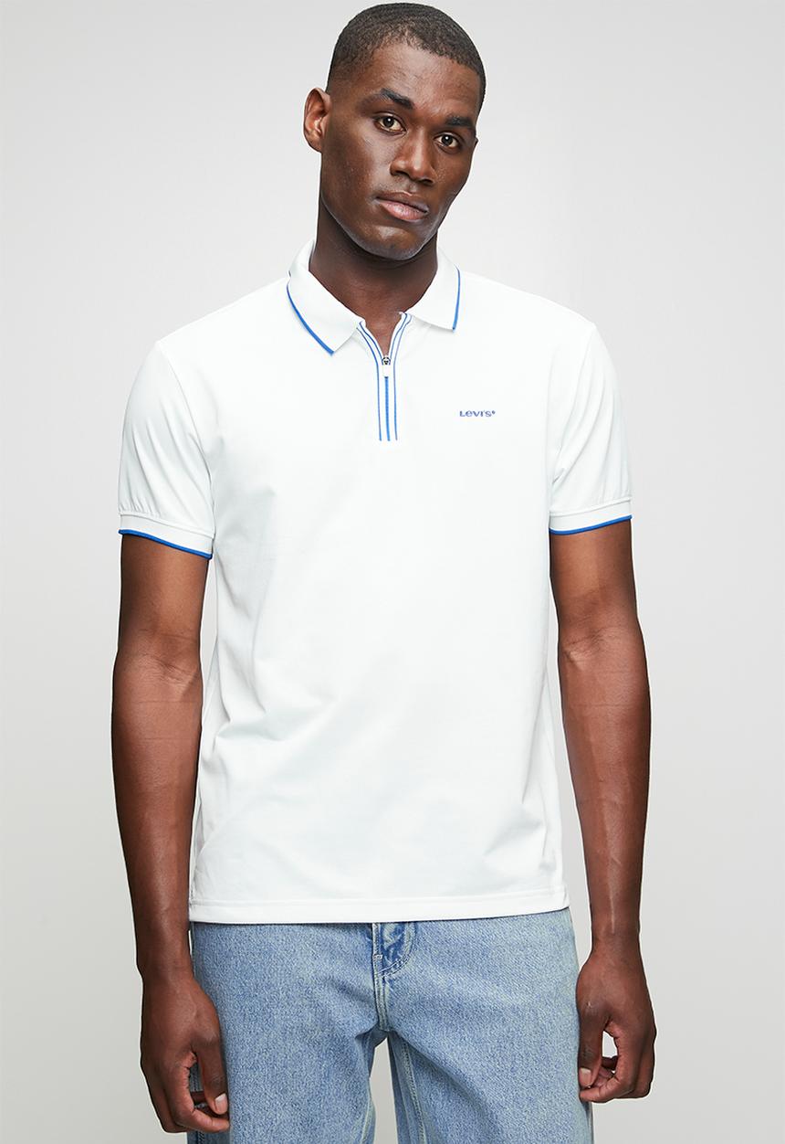 Levi’s® - Broad zip placket polo - white/off white