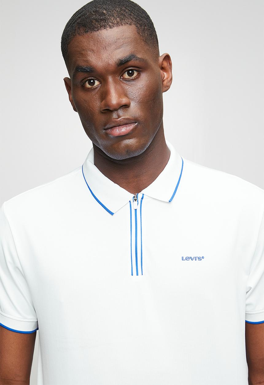 Levi’s® - Broad zip placket polo - white/off white