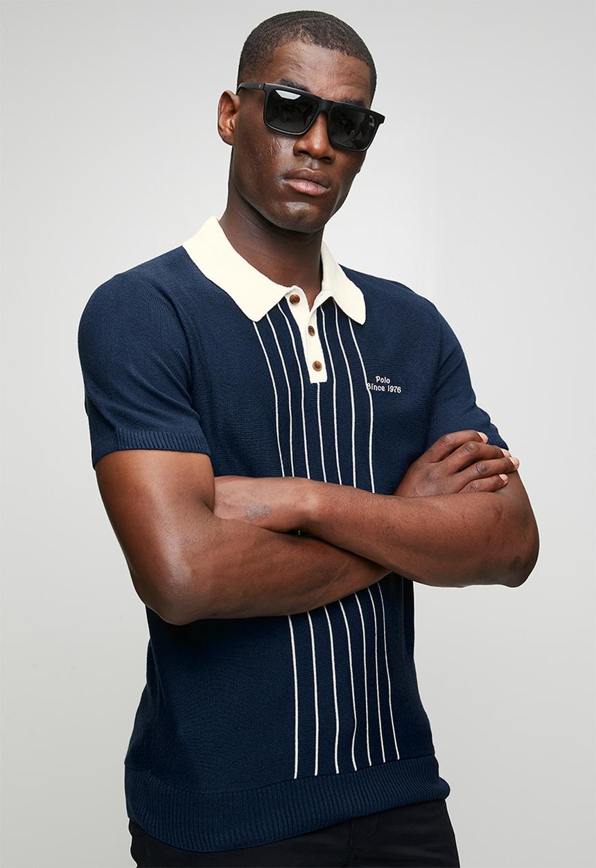 POLO - Sport Knitted Golfer - Navy
