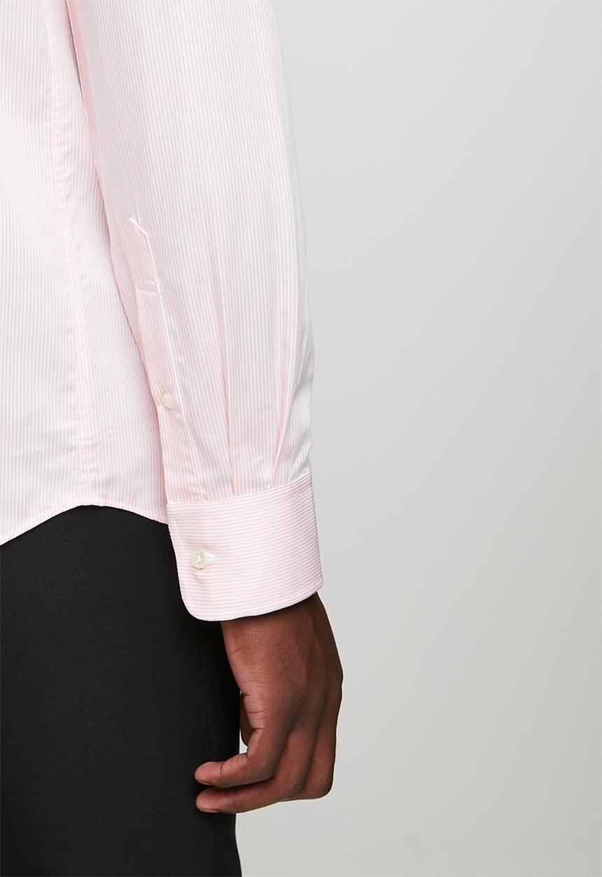 POLO - MENS LS YD STRIPE  SHIRT - Pink